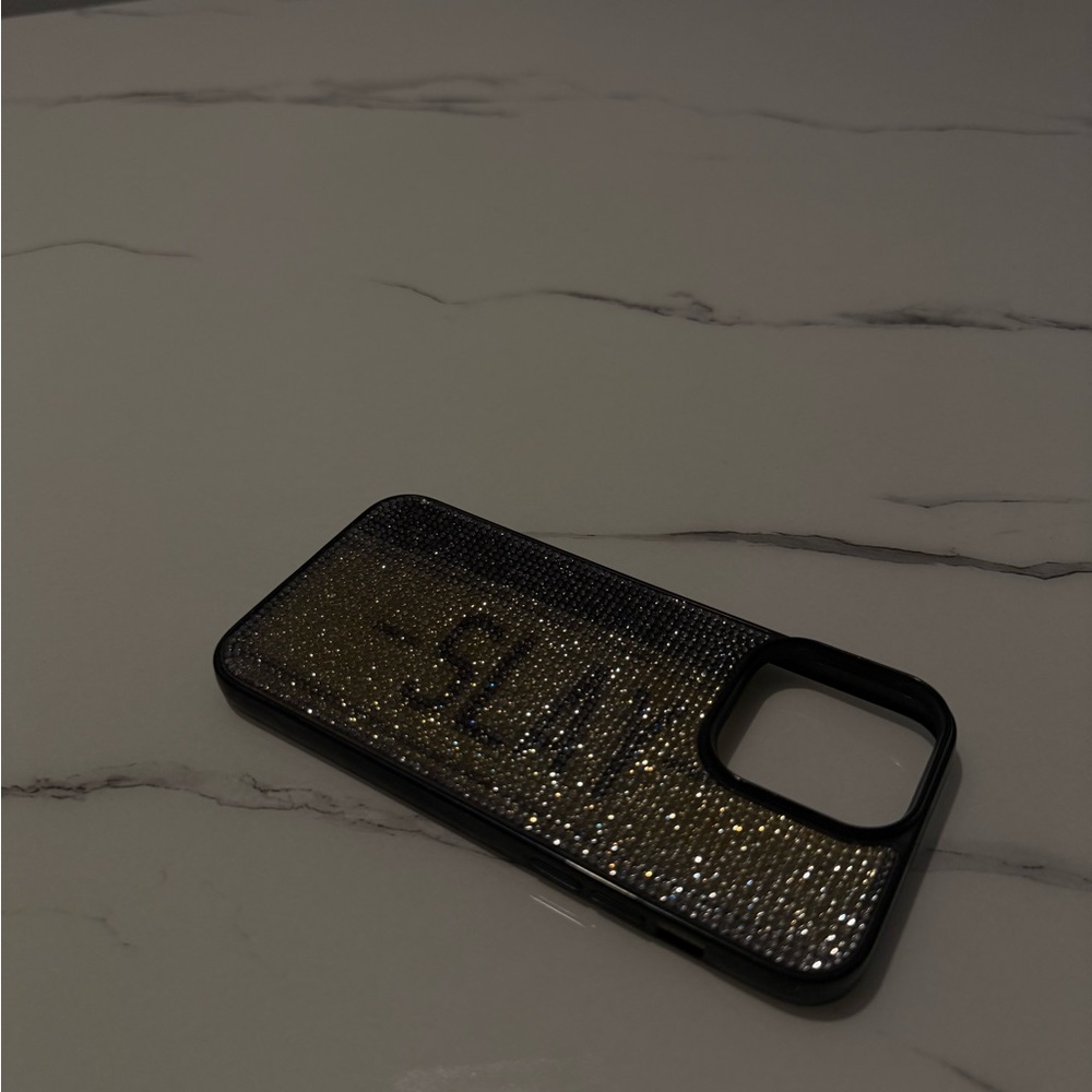 Glitter Black and Gold Phone Case